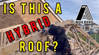 Joining a truss roof and a traditional cut roof together [upl. by Zipah]