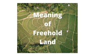 what is Freehold Land  Freehold land kya hoti hai  meaning of freehold land [upl. by Matti213]