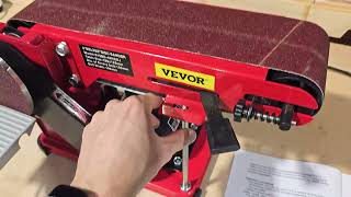 Vevor 4x36quot Belt Sander With 6quot Disc Sander On The Wonk But Useable [upl. by Jonina]