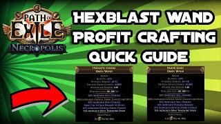 How to craft Hexblast wands for miner builds  Easy divines  Poe 324 Necropolis League [upl. by Asilanna]