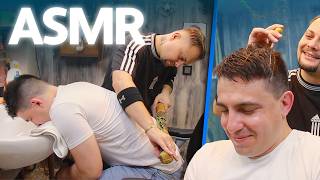 ASMR  Deep Sleep Head amp Back Massage Therapy In Barber Shop [upl. by Lamag]