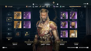 Assassins Creed Odyssey God Mode Assassin Build when using 900 Million Damage build 4k [upl. by Ahsietal]