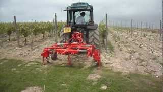 Inter vine cultivator Boisselet Vitifruit Equipment [upl. by Gefen847]