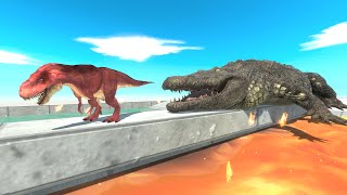 Dinosaurs or Godzilla  Who Can ESCAPE from Giant Crocodile [upl. by Itirahc976]