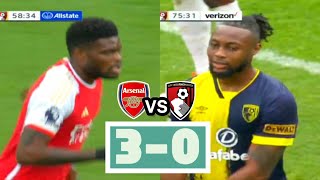 THOMAS PARTEY PERFORMANCE AGAINST SEMENYO IN ARSENAL VS BOURNEMOUTH 30 PREMIER LEAGUE [upl. by Hesky]