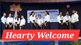 Hearty Hearty Welcome  Nirmala English School [upl. by Adnical548]