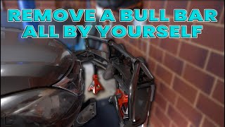 How To Remove a Bull Bar BY YOURSELF  ARB Deluxe Bull Bar Removal amp ReInstallation [upl. by Eittocs983]