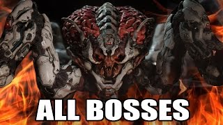 DOOM  All Bosses With Cutscenes HD [upl. by Mloclam]