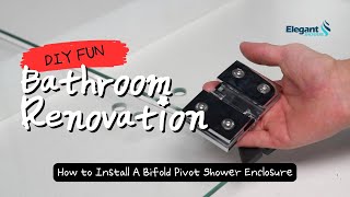 How to Install A Bifold Pivot Shower Screen Enclosure Elegant Showers ABFS Series [upl. by Bores116]