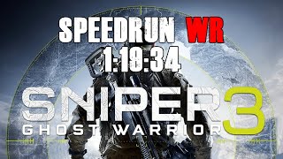 WR Sniper Ghost Warrior 3 Speedrun In 11934 [upl. by Annyl913]