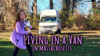 Living in a cargo Van climbing rocks  vanlife zeze Massachusetts [upl. by Ridgley]