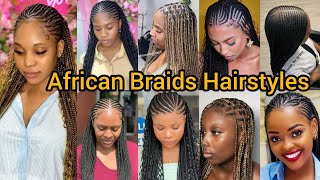 African Braids Hairstyles  Knotless Braid Hairstyles  Cornrow Hairstyles  Twist Braids Hairstyle [upl. by Cam]