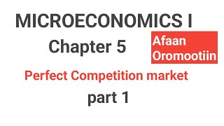 Microeconomics I chapter 5 Perfectly competitive market fortuno academy econ tube [upl. by Mirna]