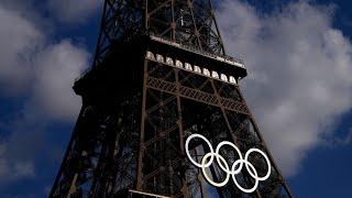 Paris skyline ahead of the Olympics Closing Ceremony Live Stream [upl. by Ignaz]