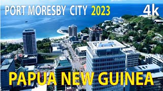 Port Moresby City  Papua New Guinea 4K By Drone 2023 [upl. by Eitteb371]