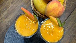 Mango and Peach juice Mango and Peach Drink  Peach Mango and Pineapple Juice mango summerdrink [upl. by Teryl]