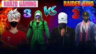 🔴 LIVE 🔴NARZO GAMING VS RAIDER GAMING CUSTOM TURNAMENT freefirelive [upl. by Jamnis]