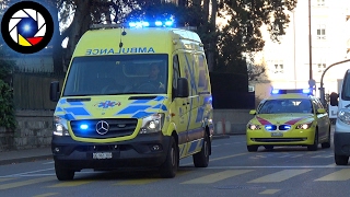 Ambulance 703 amp SMUR Genève  EMS response Geneva [upl. by Ymeon860]