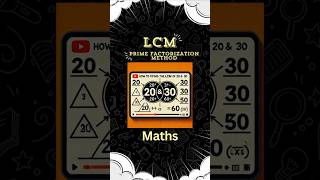 Least Common Multiple LCM Prime Factorization Method IGCSE GCSE oneminutelearning 38 maths [upl. by Imhskal]