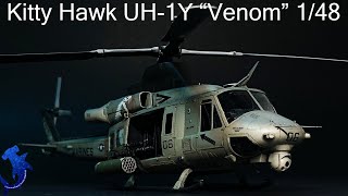 Kitty Hawk UH 1Y Venom 148 scale Full Build Video  Marine Corps Trio Part 2 [upl. by Katalin720]