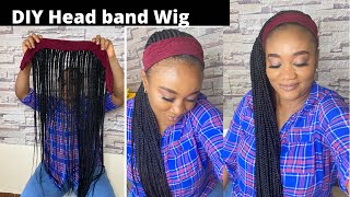 New box braid head band wig tutorial WOW [upl. by Lairea]