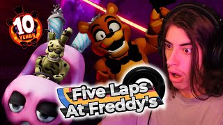 Freddy Fazbear Can DRIVE NOW  Five Laps at Freddys DEMO [upl. by Innavoeg]