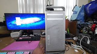 apple Mac pro A1186 2x 266xeon 16gb GeForce 7300gt boot up  test [upl. by Hamian]