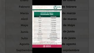 aquí calendario de pago de pensionados adultos mayores 2023 [upl. by Rudich775]