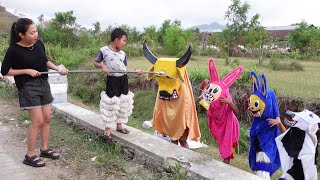 DRAMA LUCU  DETIK2 UMPAN DI SAMBAR BARONGAN BONEKA LABUBU DAN BANTENGAN BEROT [upl. by Ainslee5]