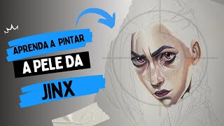 Como pintar a pele da Jinx arcane com lápis de cor [upl. by Nylanaj]