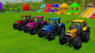 JOHN DEERE vs FENDT vs CLAAS vs VALTRA vs MCCORMICK TRACTORS BATTLE  Farming Simulator 22 [upl. by Enrika486]