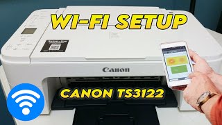 Canon Pixma TS3122  How to Setup the WiFi iPhone amp Android Wireless Connection [upl. by Ruel]