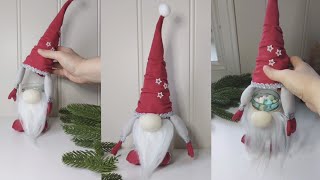 Scandinavian dwarf with marshmallows 🎄Easy crafts ❄️ Tutorial ❄️ Christmas decoration [upl. by Luoar]