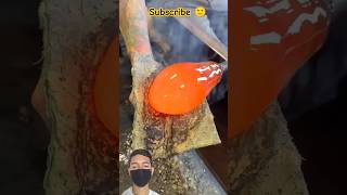 Glass blowing a vase ASMRsatisfying glassblowing blownglass food candy glass oddlysatisfying [upl. by Deehan]