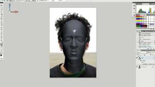 Texturing a head using Photoshop CS4s 3d tools pt 1 [upl. by Ynnol]