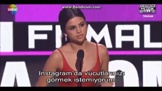 Selena Gomez AMAs 2016 efsane konuşma Türkçe Altyazı [upl. by Sibilla436]