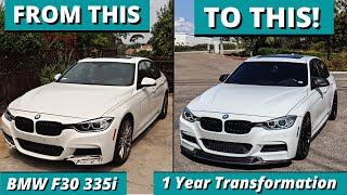 Restoring  Building My BMW F30 335i  1 Year Progress amp Transformation [upl. by Inalaehak]