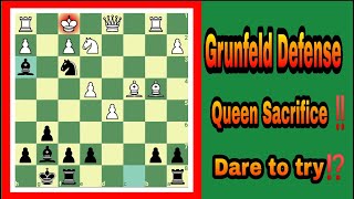 Queen Sacrifice  Grunfeld Defense  Best Trap [upl. by Harmonia979]