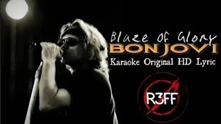 Bon Jovi  Blaze Of Glory Karaoke HD Lyric [upl. by Vasiliki]