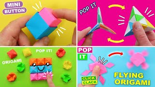 4 Best Origami Pop IT Fidgets Antistress Moving PAPER crafts [upl. by Nailliw]