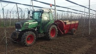 Spargimento Compost nel Frutteto  Az Agr Perantoni  Fendt 209F Vario  Annovi [upl. by Killie]