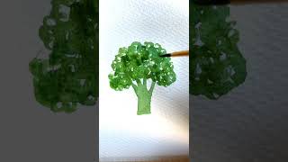 Mini watercolor broccoli illustration 🥦 🎨 watercolorpainting watercolor [upl. by Daren752]