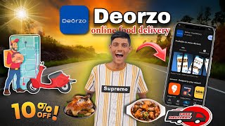 DEORZO new food delivery app in Play Store  full information video [upl. by Bonnice617]