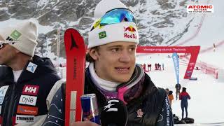 Lucas Pinheiro Braathen 🇧🇷 🇳🇴  Solden postrace interview weareskiing atomic [upl. by Ambrose]