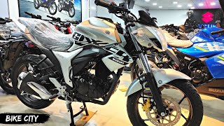 Suzuki Gixxer 155 Monotone Classic Plus 2023 New Model । Silver colour । Review । Bike City [upl. by Ahtiekahs]