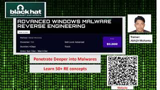 Advanced Windows Malware Reverse Engineering Training Abhijit Mohanta Blackhat MEA [upl. by Nellak899]