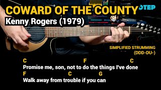 Coward Of The County  Kenny Rogers 1979 Easy Guitar Chords Tutorial with Lyrics [upl. by Friede243]