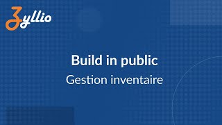 Build in public  Gestion inventaire [upl. by Dan]