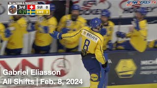 Gabriel Eliasson SWE8  All Shifts  Sweden vs Switzerland  02 08 2024  U18 Five Nations [upl. by Eimmit]