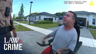 Bodycam Shows Quadriplegic Man Allegedly Ram Cop with His Wheelchair ‘F Pigs’ [upl. by Einaled628]